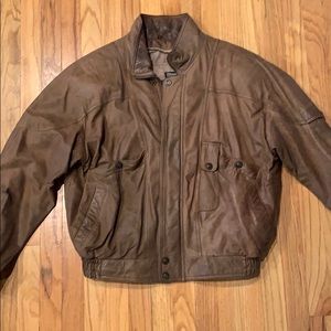 Adventure Bound Thinsulate Leather Bomber Jacket